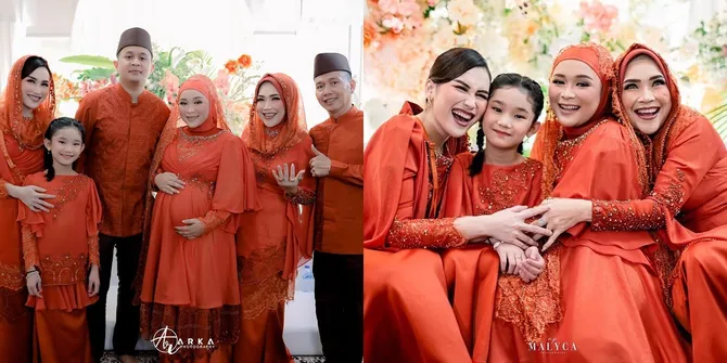 9 Potret Tasyakuran 7 Bulan Kehamilan Syifa Adik Ayu Ting Ting, Penampilan Ibunda Bilqis Bikin Pangling - Dibilang Mirip Inul Daratista
