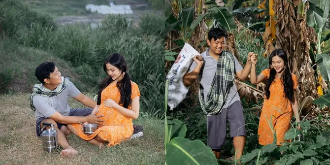 Photoshoot Berlatar Pohon Pisang Sampai Ladang Warga, Potret Maternity Bella Bonita Istri Denny Caknan yang Anti Mainstream