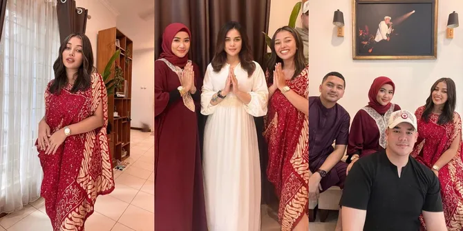 Agamanya Jadi Sorotan, Potret Mutia Ayu Rayakan Lebaran Bersama Orang-orang Terdekat - Cantik Pakai Gaun Batik