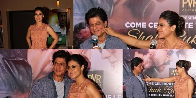 Akrab Gemas, Kajol Cubit Pipi Shahrukh Khan di Depan Umum