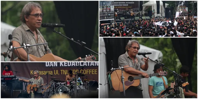 Aksi Iwan Fals 'Bakar' Semangat Ribuan Pemuda di UI