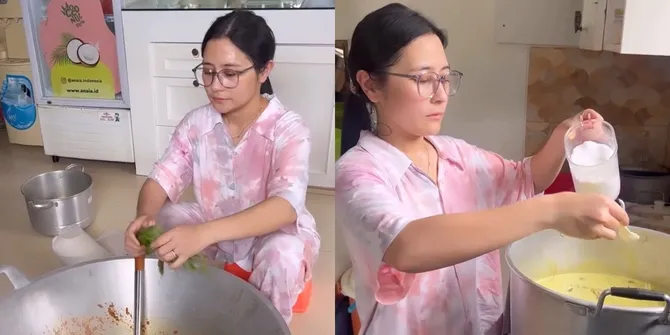 Artis Multitalenta, Potret Prilly Latuconsina Masak Besar di Momen Lebaran - Banjir Pujian