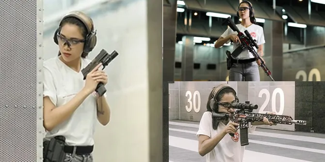 Badass Abis! Intip 11 Potret Aksi Widy Vierratale Saat Menembak, Dijamin Makin Terpesona 