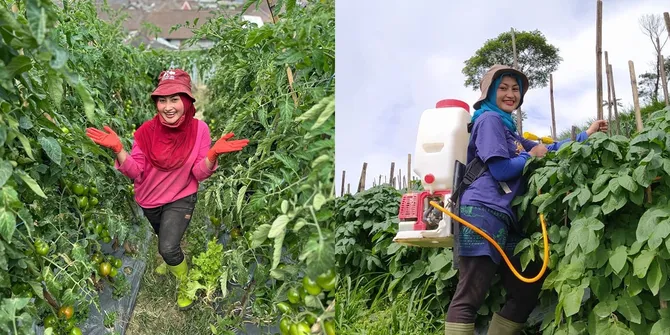 Bahagia Jadi Petani, 10 Potret Ladang Mantan Pedangdut Novi Listiana di Desa - Bak Lokasi Syuting FTV