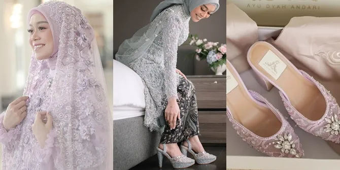 Bak Cinderella, Detail Sepatu-Sepatu Cantik Lesti di Acara Lamaran - Siraman: Mewah Dihiasi Berlian dan Manik-Manik