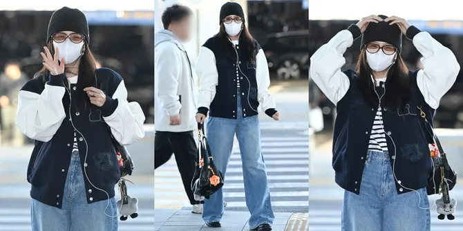 Baru Kelar Fan Meeting Bangkok, 7 Potret Jisoo BLACKPINK Siap Terbang ke Jepang - Gemas Kedinginan di Bandara