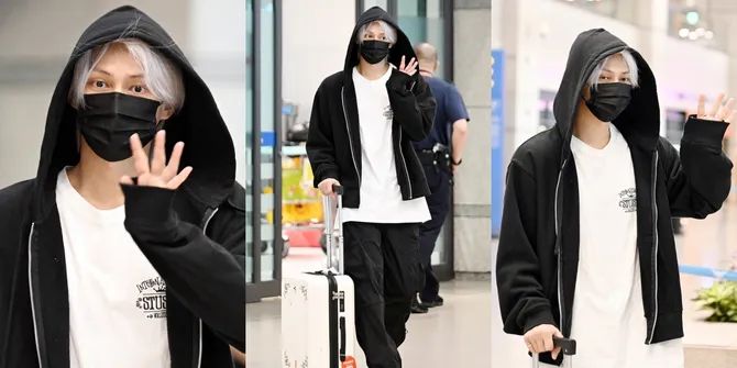 Baru Pulang Kampung, 7 Potret Jun SEVENTEEN Balik ke Korea Selatan - Gantengnya Bak Karakter Anime di Bandara