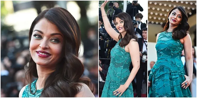 Bergaya Bak Mermaid Hijau, Aishwarya Rai Pukau Red Carpet Cannes