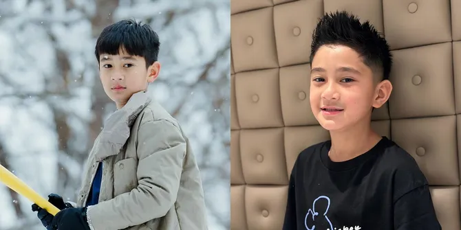 Biasa Tampil Berponi, Potret Rafathar yang Makin Ganteng dan Charming Dengan Gaya Rambut Spike - Aura Sultan Kian Terpancar