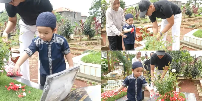 Bikin Haru dan Banjir Doa, Potret Gala Sky Ziarah ke Makam Vanessa Angel Tepat di Hari Ulang Tahun Mendiang dan Hari Ibu