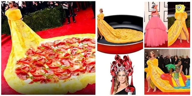 Bikin Ngakak! Ini Kumpulan Meme Kocak Dress Rihanna di Met Gala