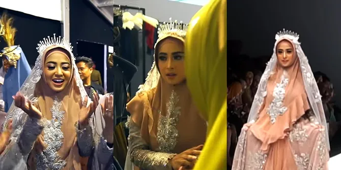Bikin Pangling, Viral Potret Lawas Dewi Perssik Tampil Berhijab di Catwalk - Mirip Laudya Cinthya Bella? 