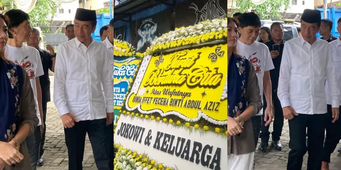 Bunda Iffet Meninggal Dunia, 10 Potret Joko Widodo Melayat ke Rumah Duka di Potlot - Disambut Hangat Keluarga Slank