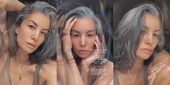 Cantiknya Nggak Luntur, 10 Potret Nadya Hutagalung Pamer Rambut Beruban Malah Serasa Photoshoot - Aura Model Tetap Terpancar