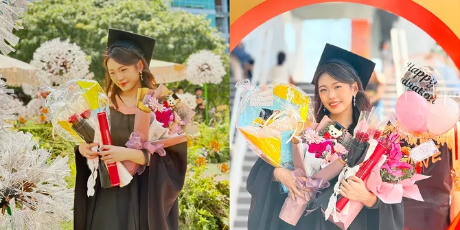Celine Eks JKT48 Resmi Raih Gelar Sarjana, Rayakan Momen Wisuda Penuh Bahagia