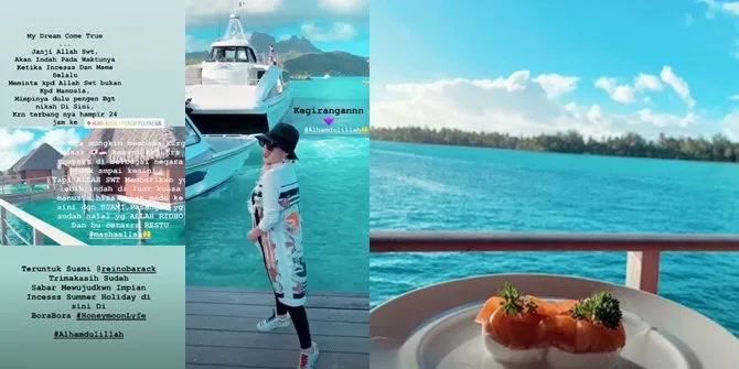 Dari NZ, Syahrini dan Reino Barack Lanjut Honeymoon ke Bora-Bora