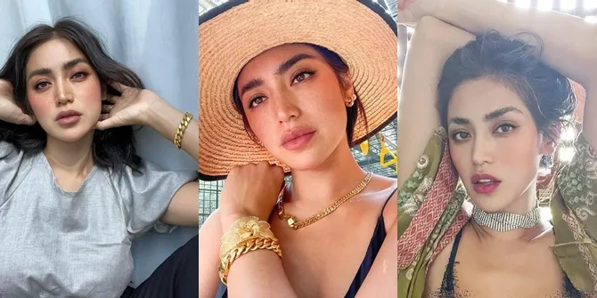 Deretan Foto Gaya Borju Jessica Iskandar Pakai Perhiasan Mentereng, Gelang Emas Sampai Choker Berlian!