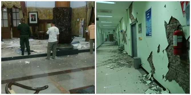 Deretan Foto Kondisi Bangunan Pasca Gempa Jawa Barat, Rusak Parah