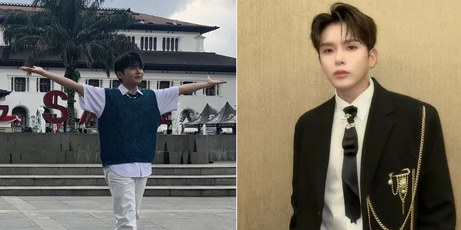 Deretan Foto Ryeowook yang Viral Saat ke Bandung, Pose di Depan Gedung Sate - Jalan Braga