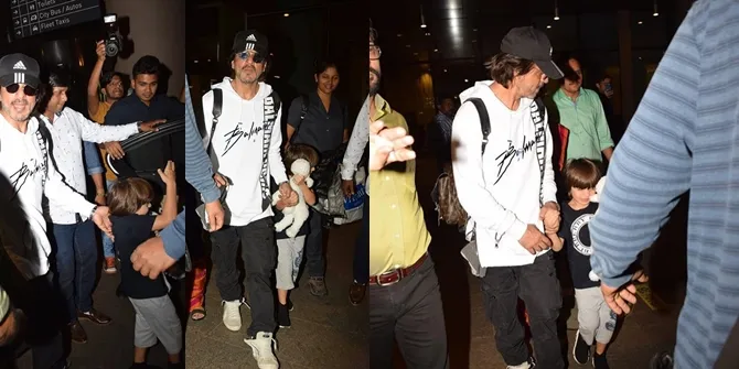 Detik-Detik AbRam Khan Sembunyikan Wajah dari Paparazzi, Gak Mood
