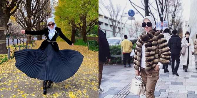 Disebut Bak 'Citayam Fashion Week', Ini 8 Potret Syahrini yang Tampil Modis di Jalanan Tokyo - Pakai Setelan Serba Hitam-Jaket Bulu Andalan