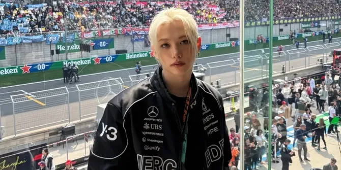 Felix Stray Kids di GP China, Foto Bareng George Russell