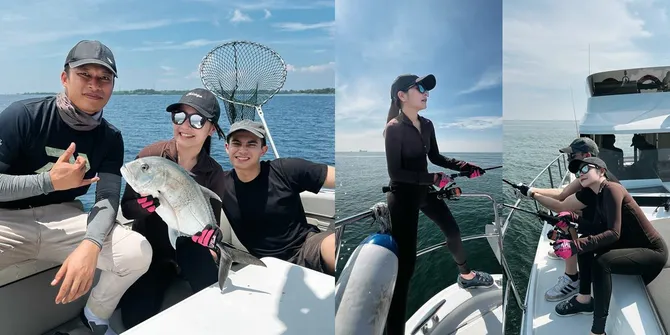 Fishing Date, 7 Potret Prilly Latuconsina dan Omara Esteghlal Kencan Mesra di Laut - Dapat Ikan Besar