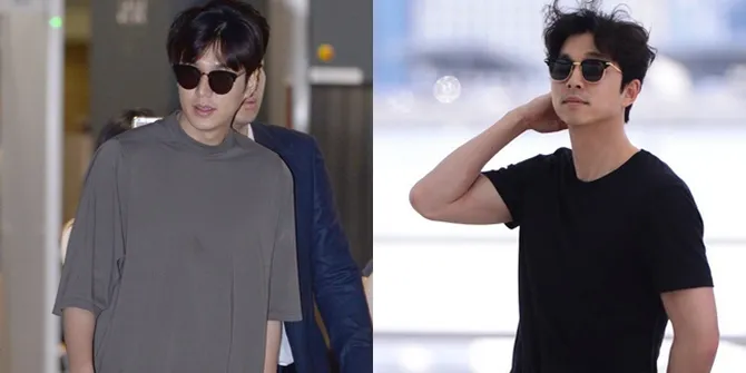 FOTO: Airport Fashion Santai Kasual Lee Min Ho - Gong Yoo