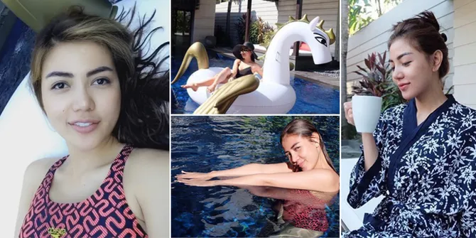 FOTO: Bella Shofie Asyik Berenang di Bali, Cantiknya Natural!