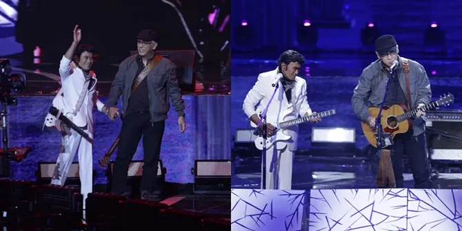 FOTO: Bentuk Rasa Hormat, Iwan Fals Sempat Cium Tangan Rhoma Irama Kala Duet di Atas Panggung
