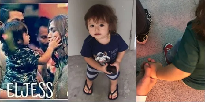 FOTO: Bukti Baby El Lelaki Kecil Ganteng Yang Romantis Sama Jedar