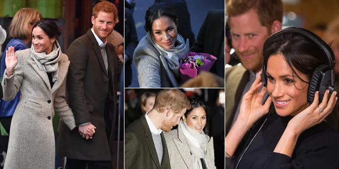 FOTO Cantiknya Meghan Markle Saat Sapa Fans Bareng Pangeran Harry