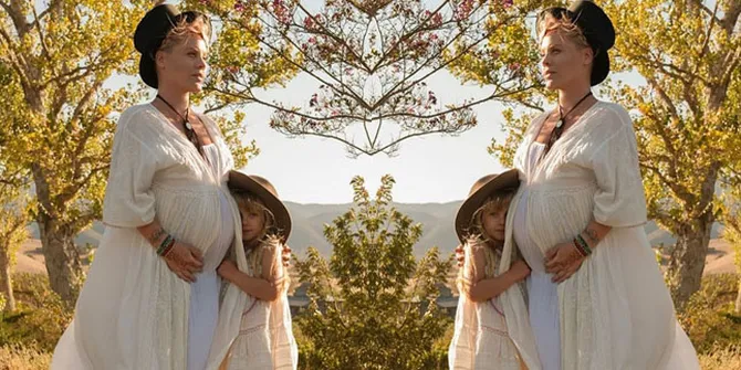 FOTO: Dari Topless - Bareng Anak, Intip Pemotretan Kehamilan Pink