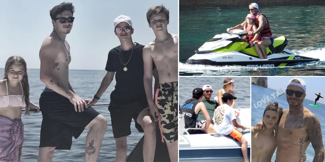 FOTO: David & Victoria Beckham Ajak Anaknya Liburan ke Kroasia