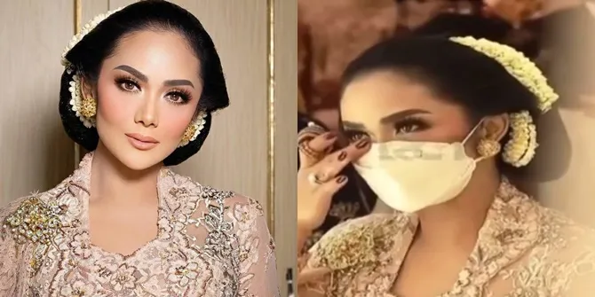 Foto Detail Makeup Krisdayanti di Akad Nikah Aurel - Atta, Pakai Sanggul Khusus Ibu yang Menikahkan Anaknya