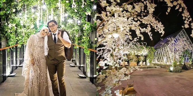 FOTO: Detail Wedding Venue Bella - Emran, Romantis di Malam Hari