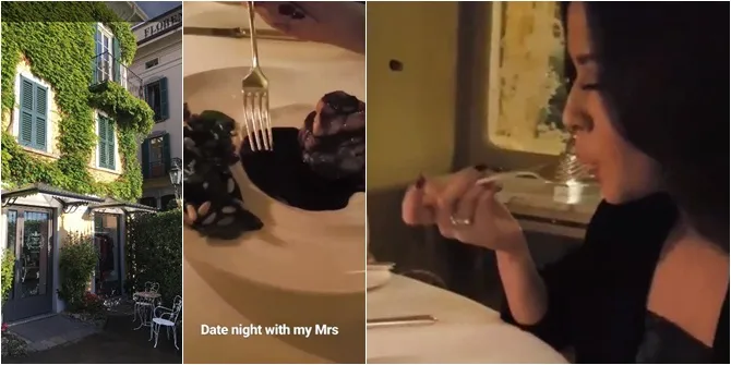 FOTO Dinner Romantis Raisa dan Hamish Ketika Honeymoon di Italia 