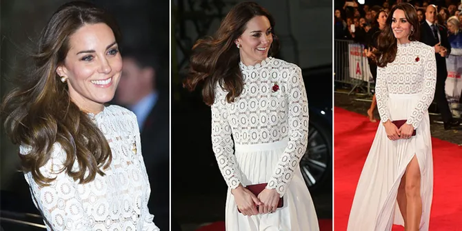 FOTO: Dress Belahan Tinggi Kate Middleton, Bikin Gagal Fokus!
