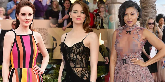 FOTO: Elegan & Mewah, Artis Bergaun Terbaik di SAG Awards 2017