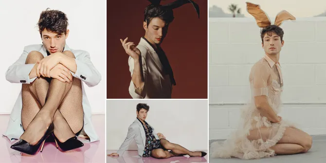 FOTO: Ezra Miller Jadi Model Playboy, Gaya Genitnya Bikin Gemas!
