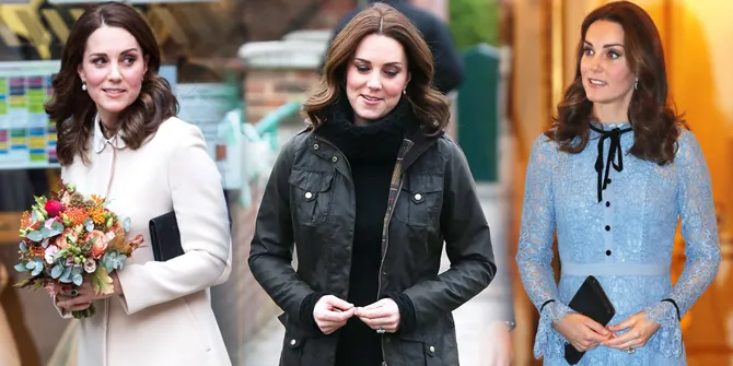 FOTO: Fashion Kate Middleton Saat Hamil Anak ke-3, Cantik Menawan