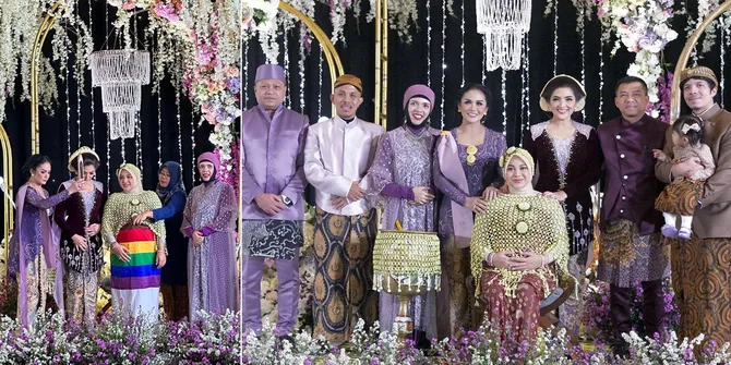 Foto-Foto Aurel Hermansyah di Acara 7 Bulanan Anak ke-2, Kain Pelangi Bikin Netizen Salfok