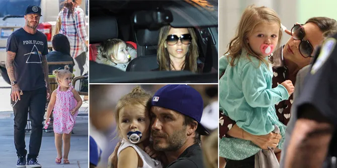 Foto-Foto Harper Beckham Saat Pakai Dot Bayi, Bikin Gemas Akut!