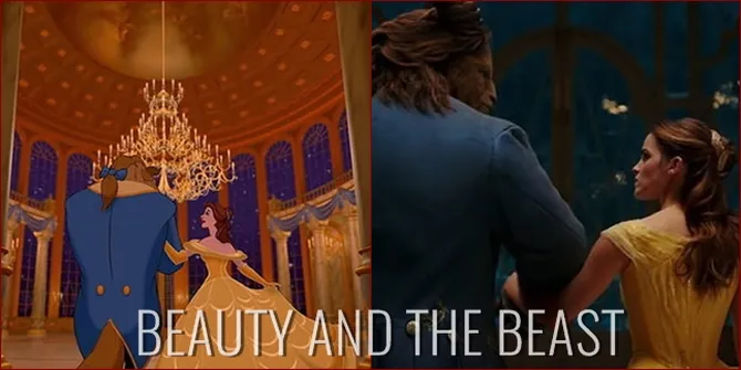 Foto Kemiripan Film 'BEAUTY AND THE BEAST' dan Versi Animasinya
