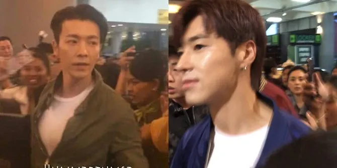 FOTO: Gantengnya Super Junior - TVXQ Saat Tiba di Bandara Bali