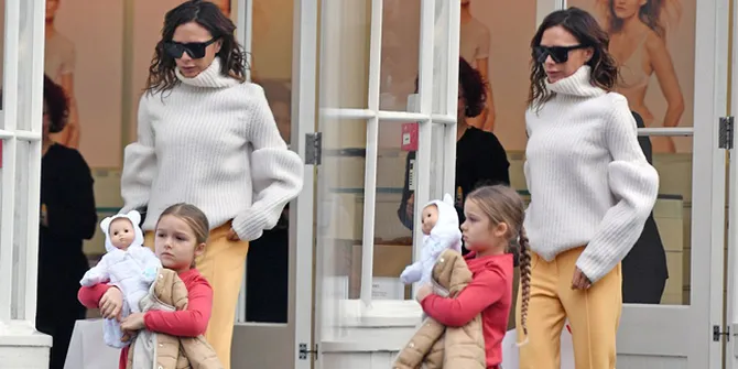 FOTO: Gaya Lucu Harper Beckham Saat Ikut Mamanya Belanja