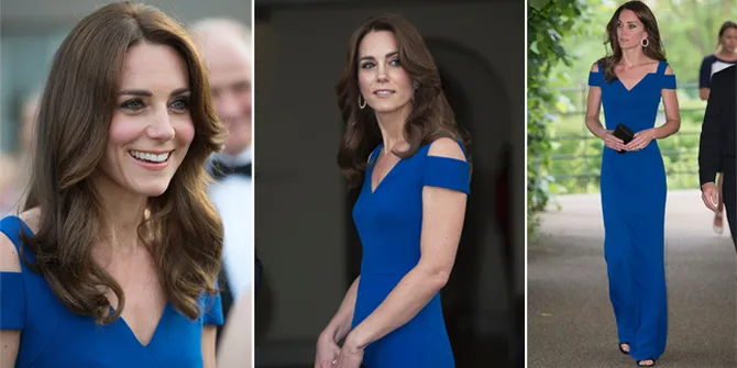 FOTO: Gelar Pesta di Istana, Kate Middleton Tampil Cantik Elegan