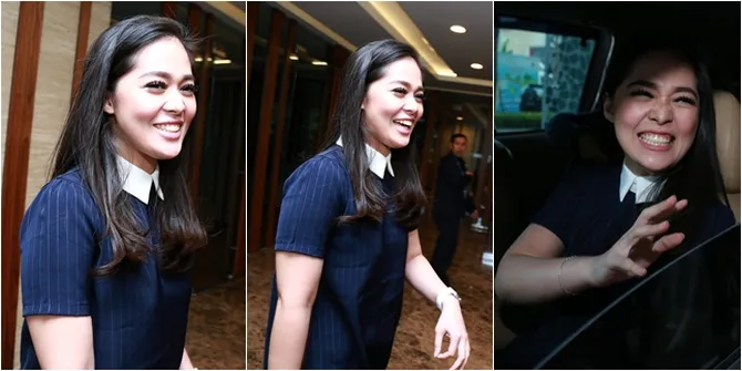 FOTO: Gracia Indri Kabur & Nyengir Ditanya Soal Twit Marah David