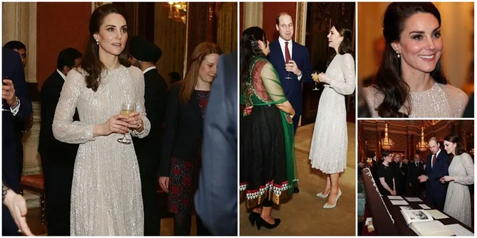 FOTO: Hadiri Acara di Buckingham, Kate Middleton Tampil Bercahaya