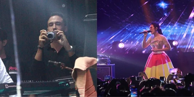 FOTO: Hamish Daud Tertangkap Kamera Temani Raisa Tampil di Jogja